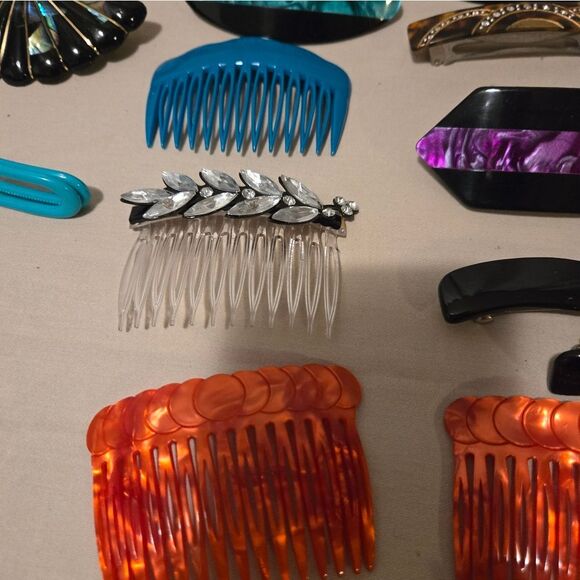 VTG Lot of 55 + Hair Clips,Barretes Made In France US, HK Hand Pained Rare - Picture 3 of 16